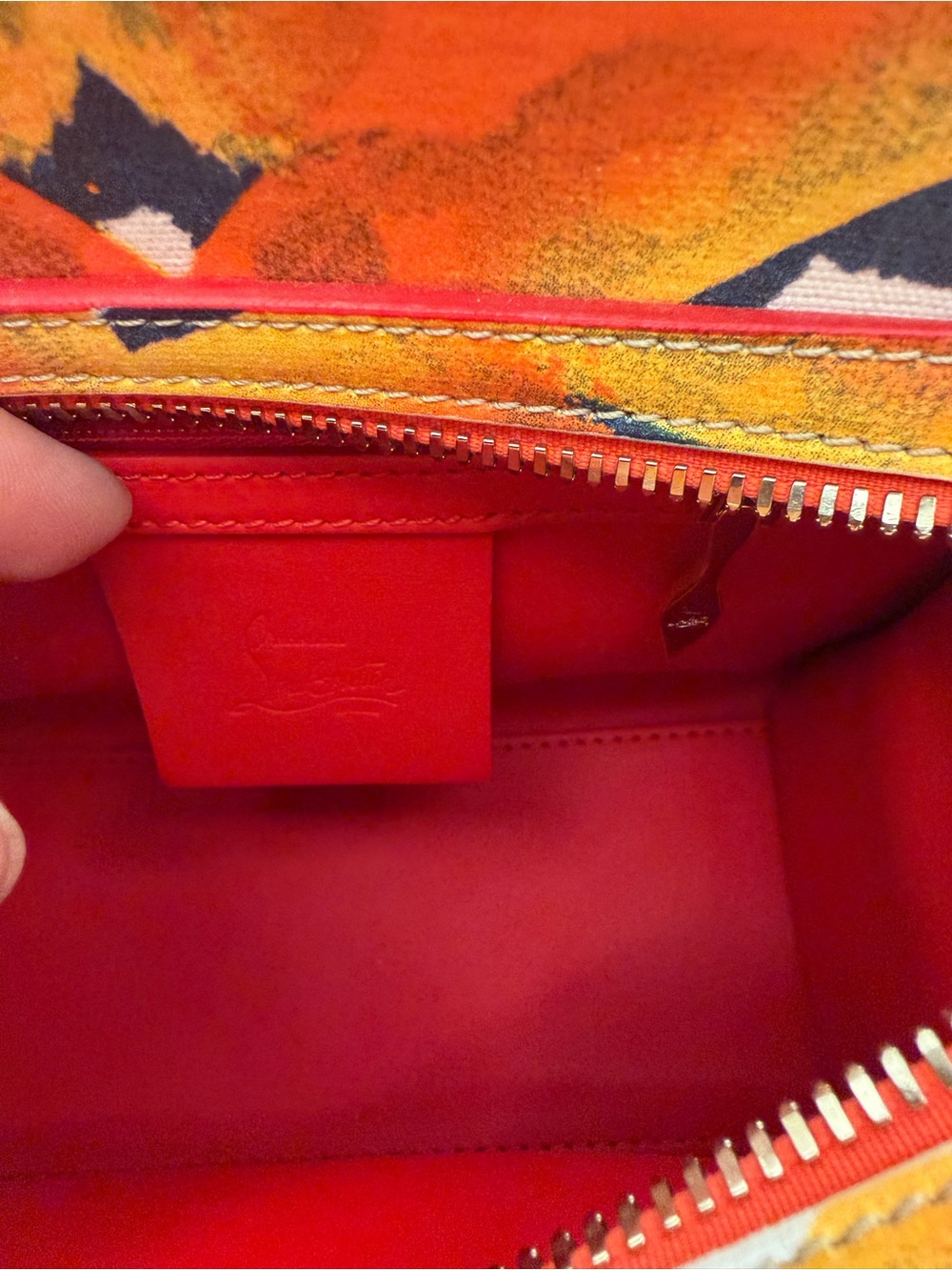 Christian Louboutin Eloise Top Handle Bag Embellished Printed Satin Mini. W/COA - Picture 11 of 14